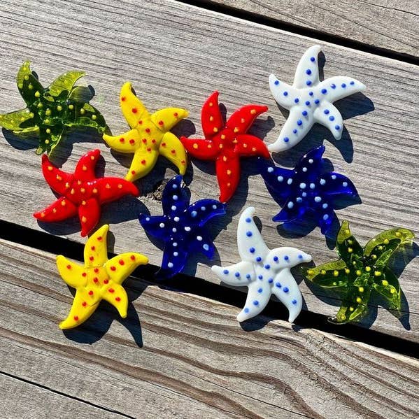 Figura coleccionable en miniatura de estrella de mar de vidrio para sentarse para venta al por mayor de SHOPGIVECOURAGE