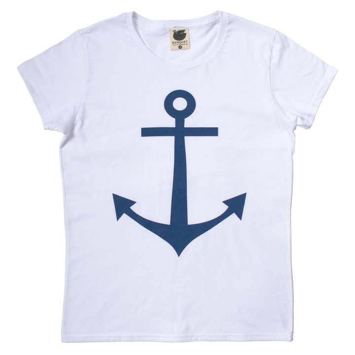 Banquet Workshop – wholesale Screen printed t-shirt – Women′s – Navy Anchor Women's T-shirt