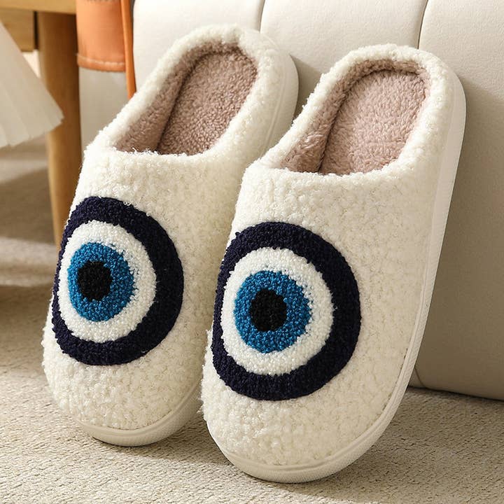 Cute Blue Eye Indoor Slippers For Fall/Winter_CWSHS0251 for wholesale by ACCITY