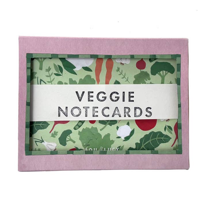 Veggie Notecards Set of 6 for wholesale by LOU & LUCY PAPER GOODS