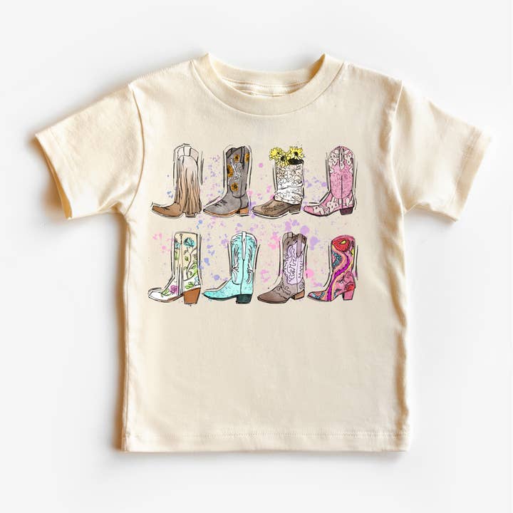 Cowgirl Boots Counry Western Shirt - Girls Cowboy Boots Tee for wholesale by Madi Moosh