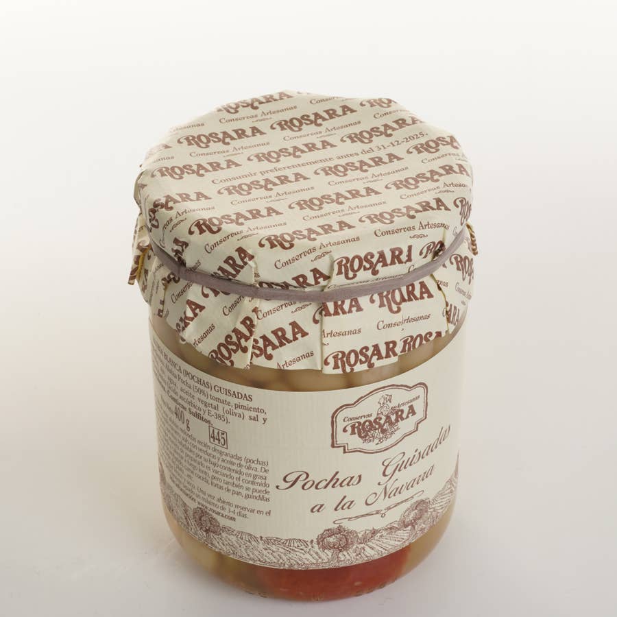 Conservas Rosara – wholesale Inlagda grönsaker – Konservburk med kokta pochas-bönor á la Navarra 445 ml1
