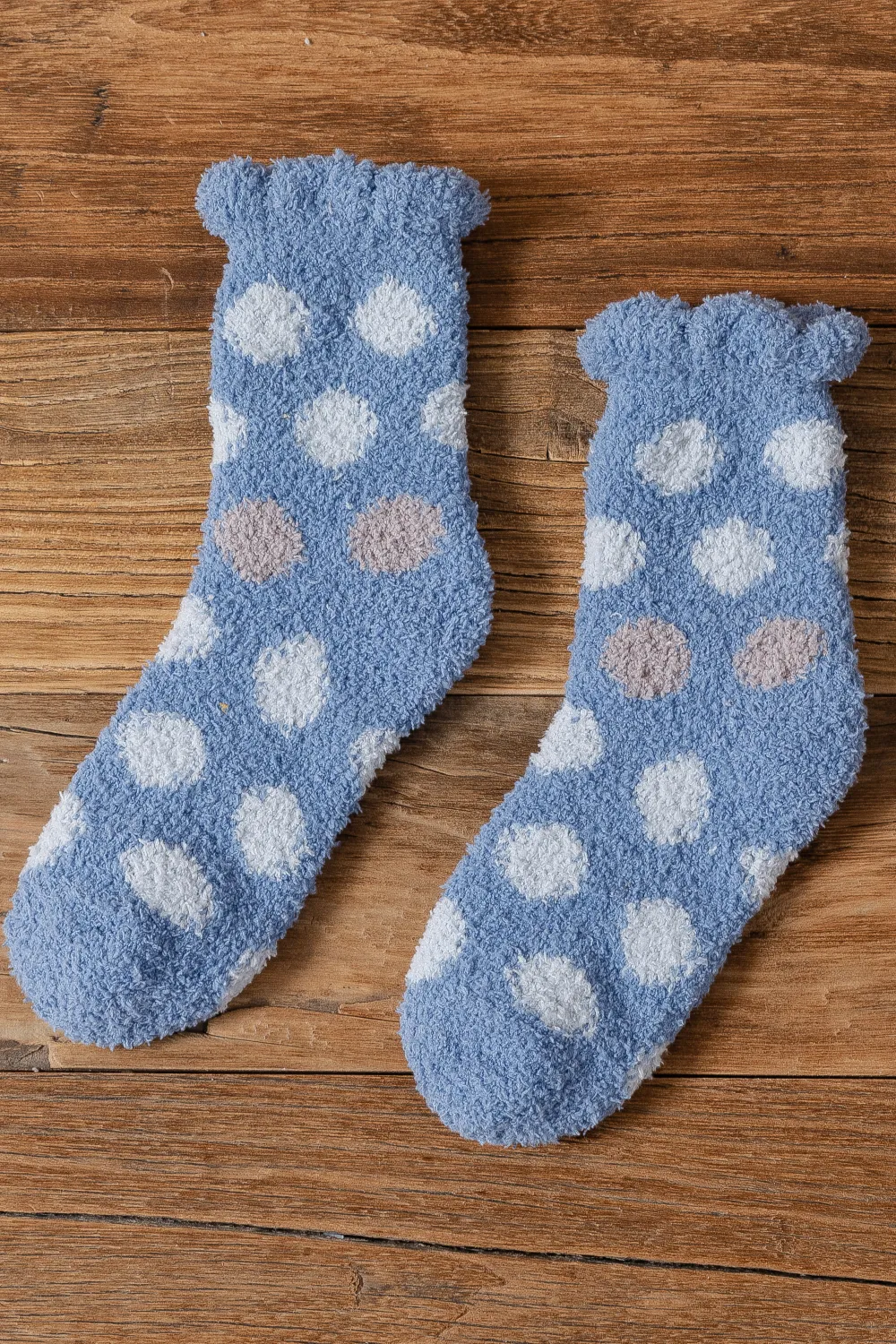 Marc JoJo - Wholesale Socks - Women's - Fuzzy House Socks with Polka Dots1