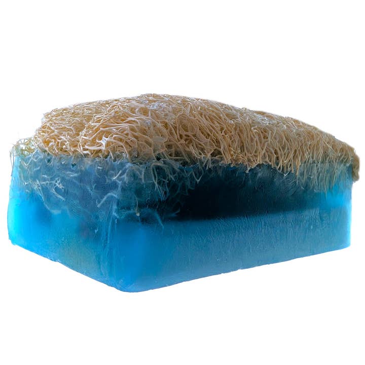 Bosnali Exfoliating Loofah Soap – Handmade Goat Milk Bath Bar for Face & Body, Moisturizing & Invigorating Cleanse (Ocean) for wholesale by Paykoc Imports, Inc