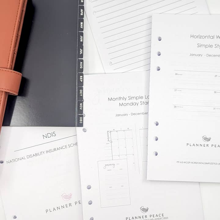 A5 NDIS Support Planner bundle - 2026 Planner for wholesale by Planner Peace