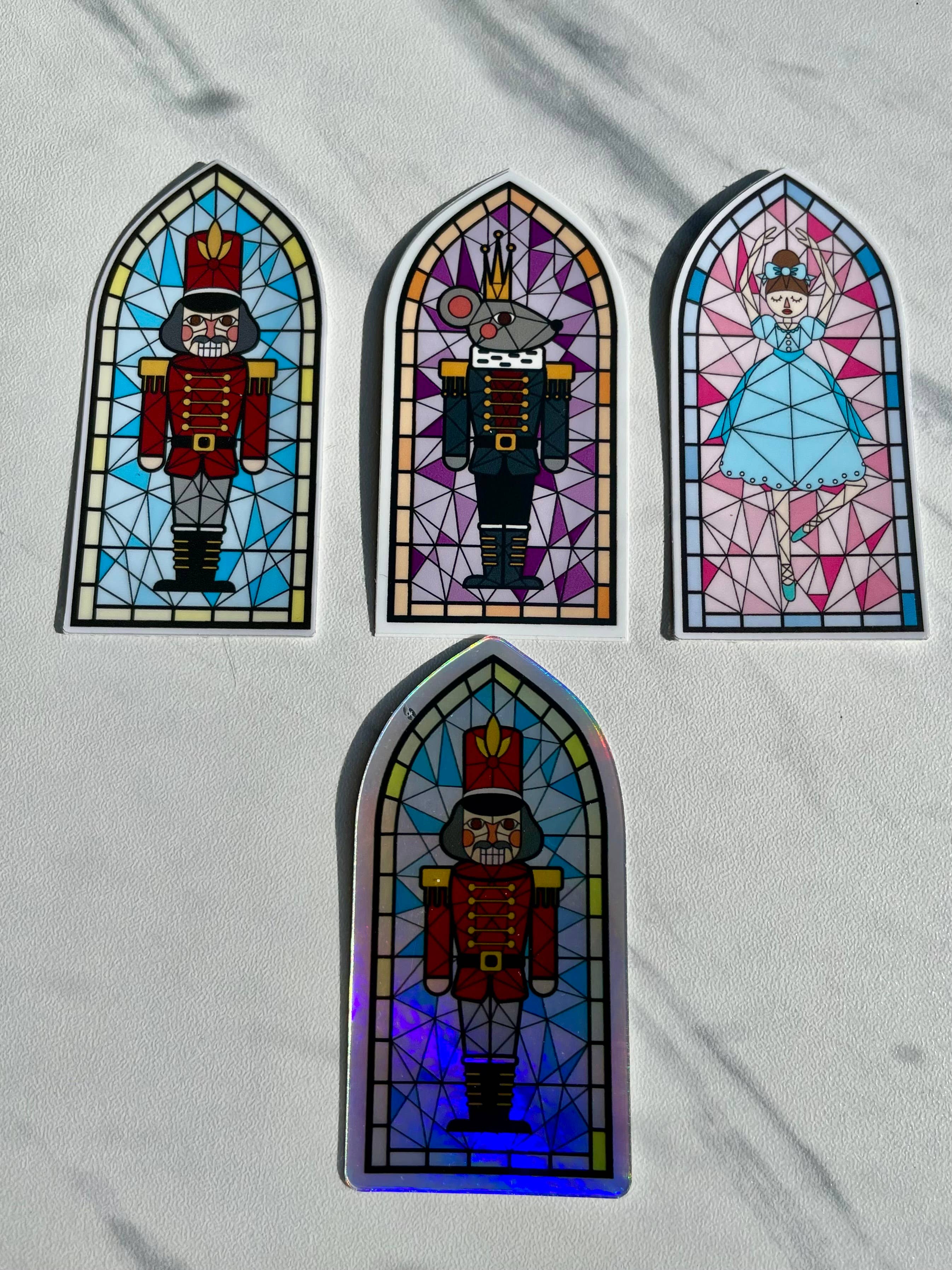 Denali & Co. - Wholesale Sticker - Nutcracker, Clara, Rat, Stained Glass Christmas Sticker12