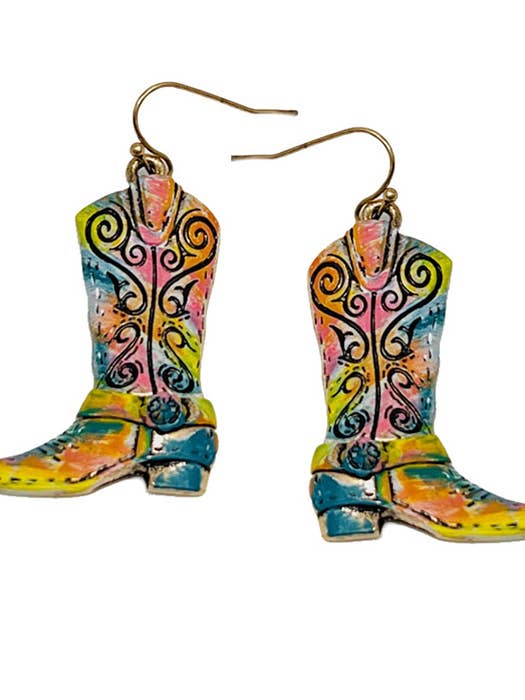 ( Y319 ) WESTERN COWBOY BOOT EARRING for wholesale by Jewelry Max