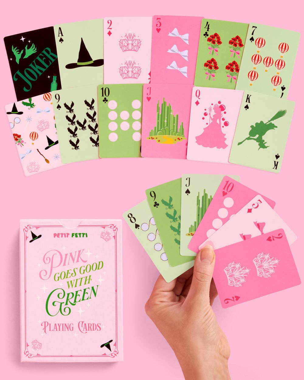 xo, Fetti - Vente Jeu de cartes - Jeu de Cartes Sorcière Rose Verte | Fête d'Halloween, Soirée Jeux1