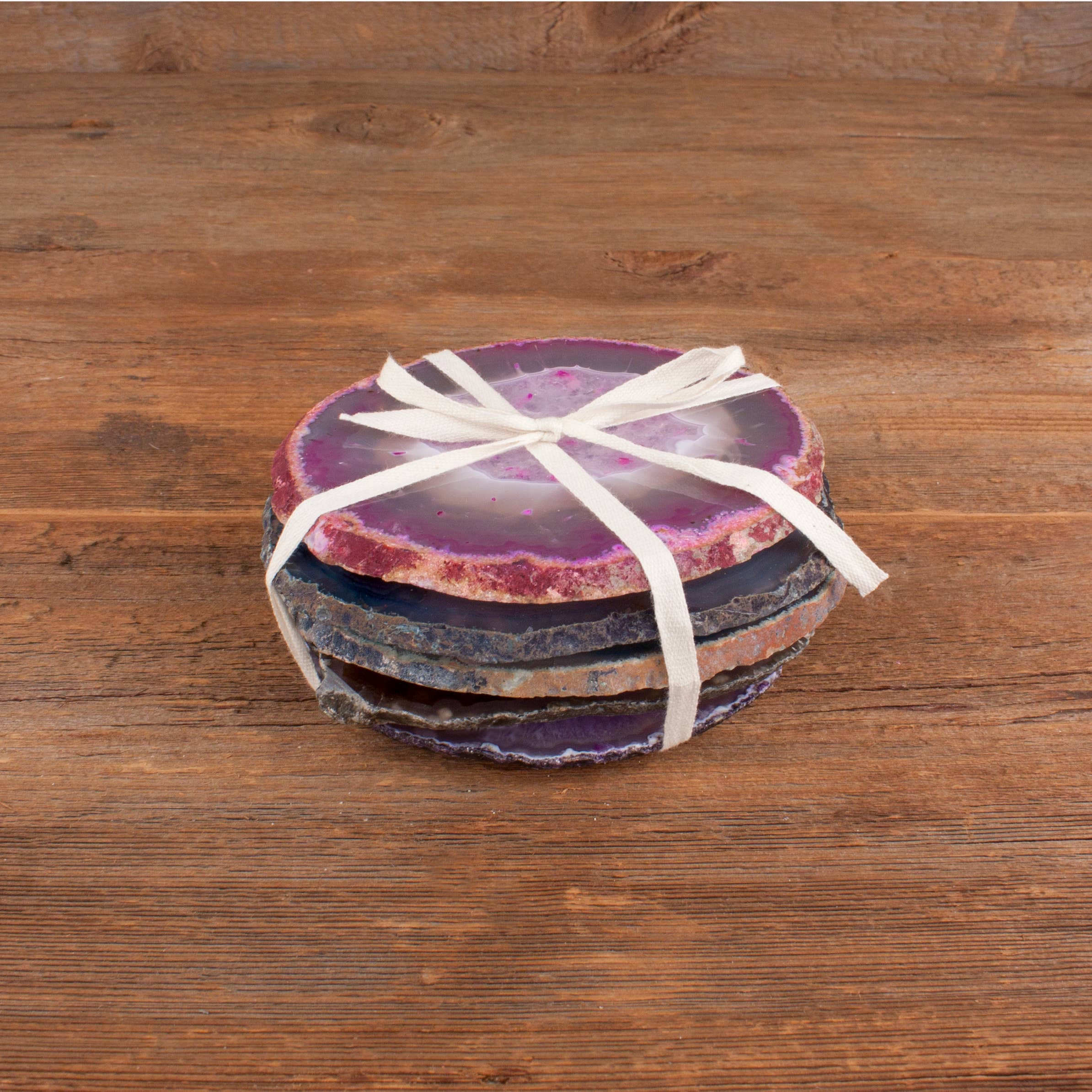 Hiouchi Jewels | Rose & Bolt Grateful Dead Jewelry - Wholesale Coasters - Agate Crystal Coaster Set4