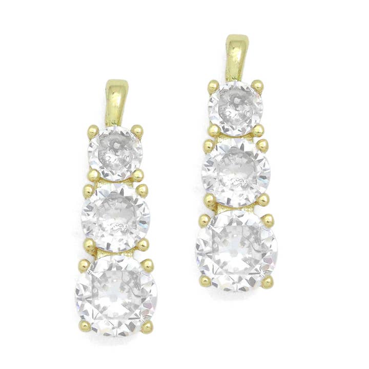 Tredobbelt CZ Bar Vedhæng charm til Halskæde Armbånd Smykkefremstilling Forsyning, Varenr.#LX927 for engroshandel hos BestBeads&Beyond