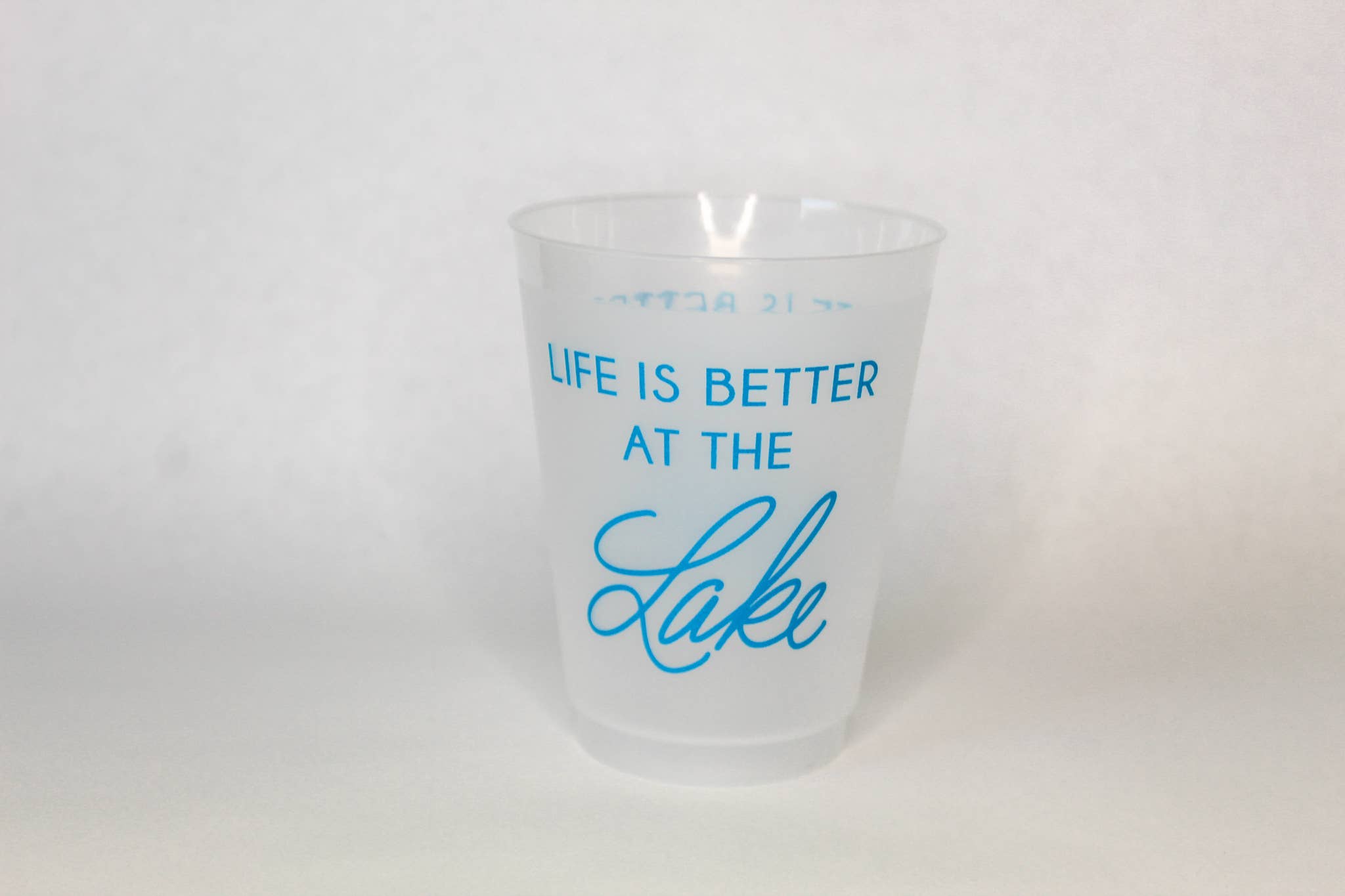 Birdie Mae Designs - Wholesale Disposable Cup - Life is Better At The Lake | Frosted Acrylic 16oz Set of 81