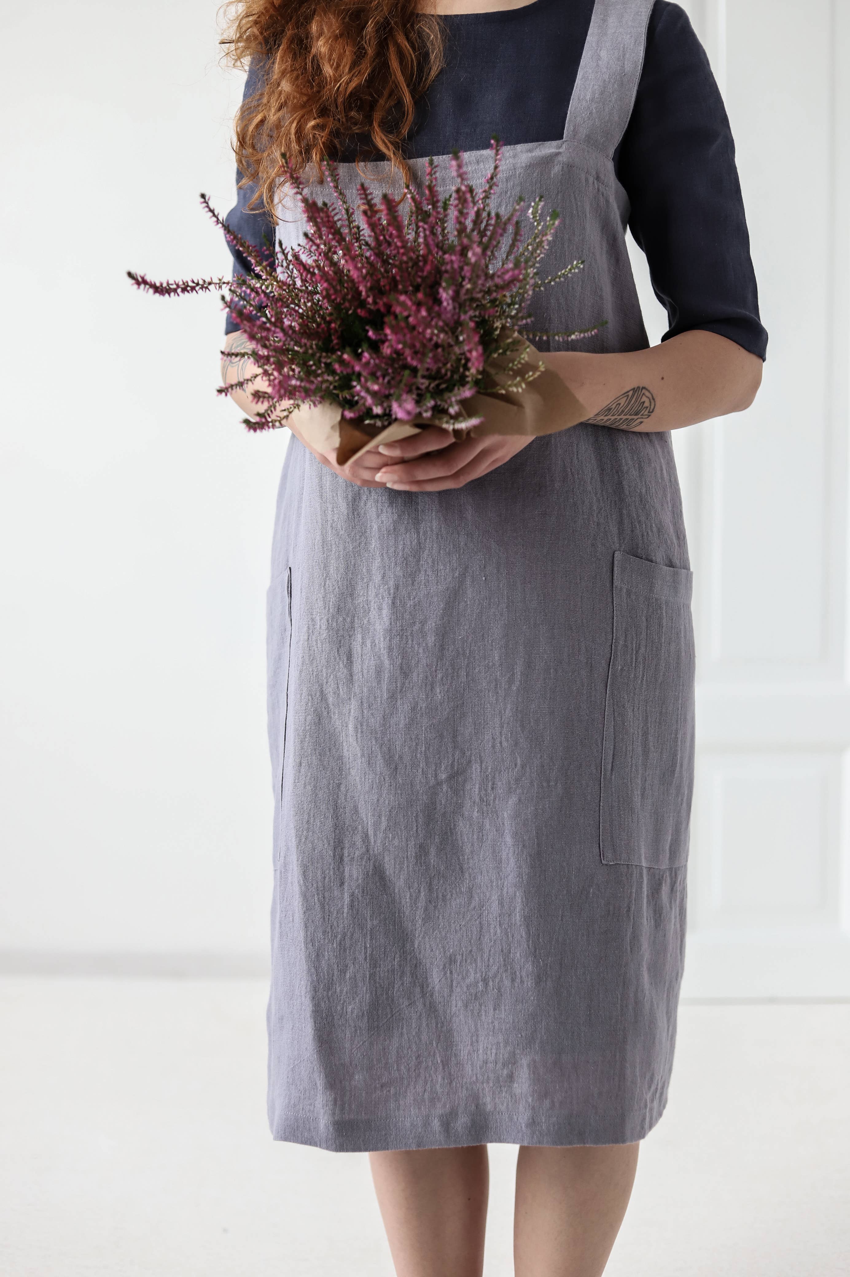 Epic Linen - Wholesale Apron - Linen Japanese Style Apron in Various Colors7