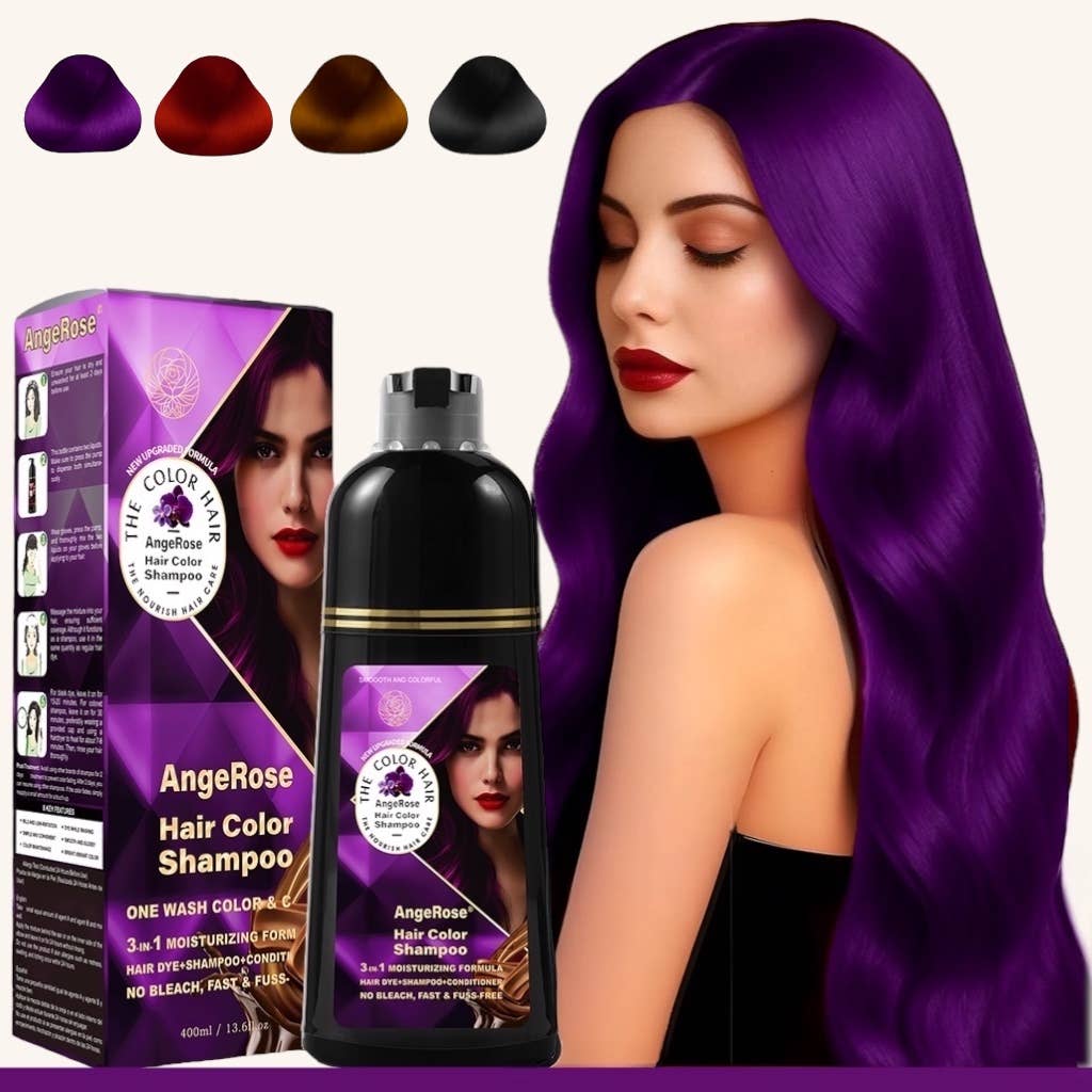 AngeRose - Wholesale Hair Dye - AngeRose Hair Color Shampoo, Hair Retouch Instant Grey Cover3