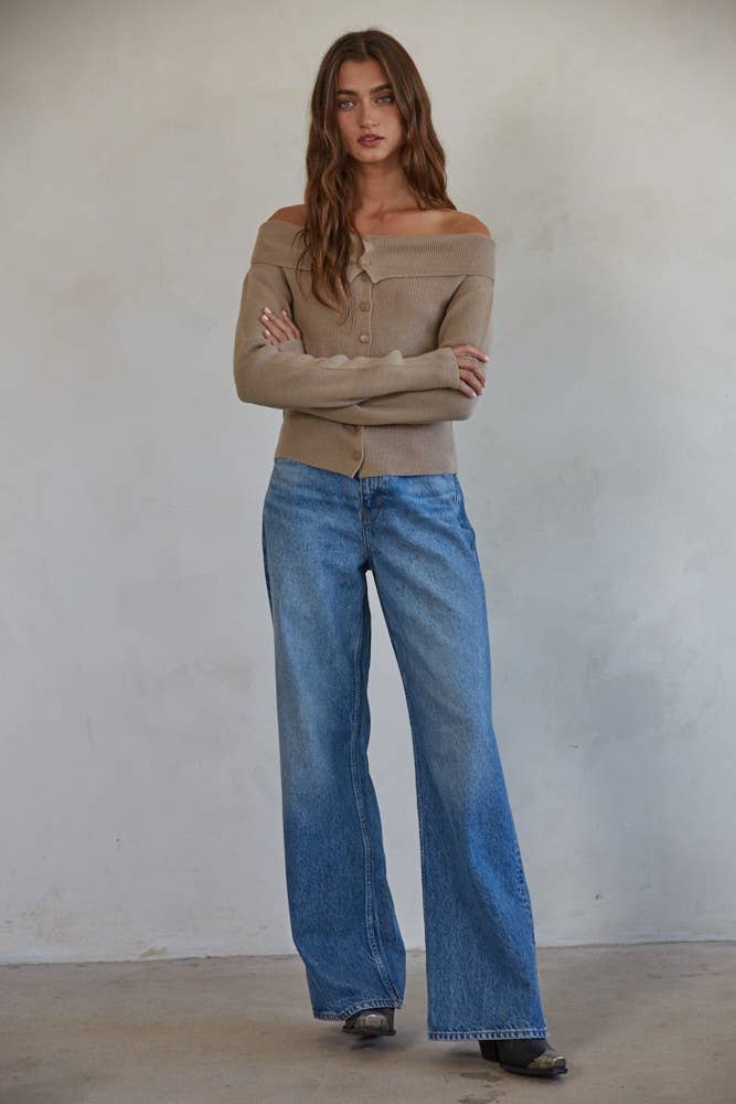 By Together - Wholesale Cardigan - Women's - W1423 | Knit Sweater Cardigan Top3