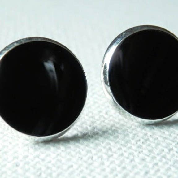 Lunettes plaquées argent noir pour la vente par Holey Moley Accessories