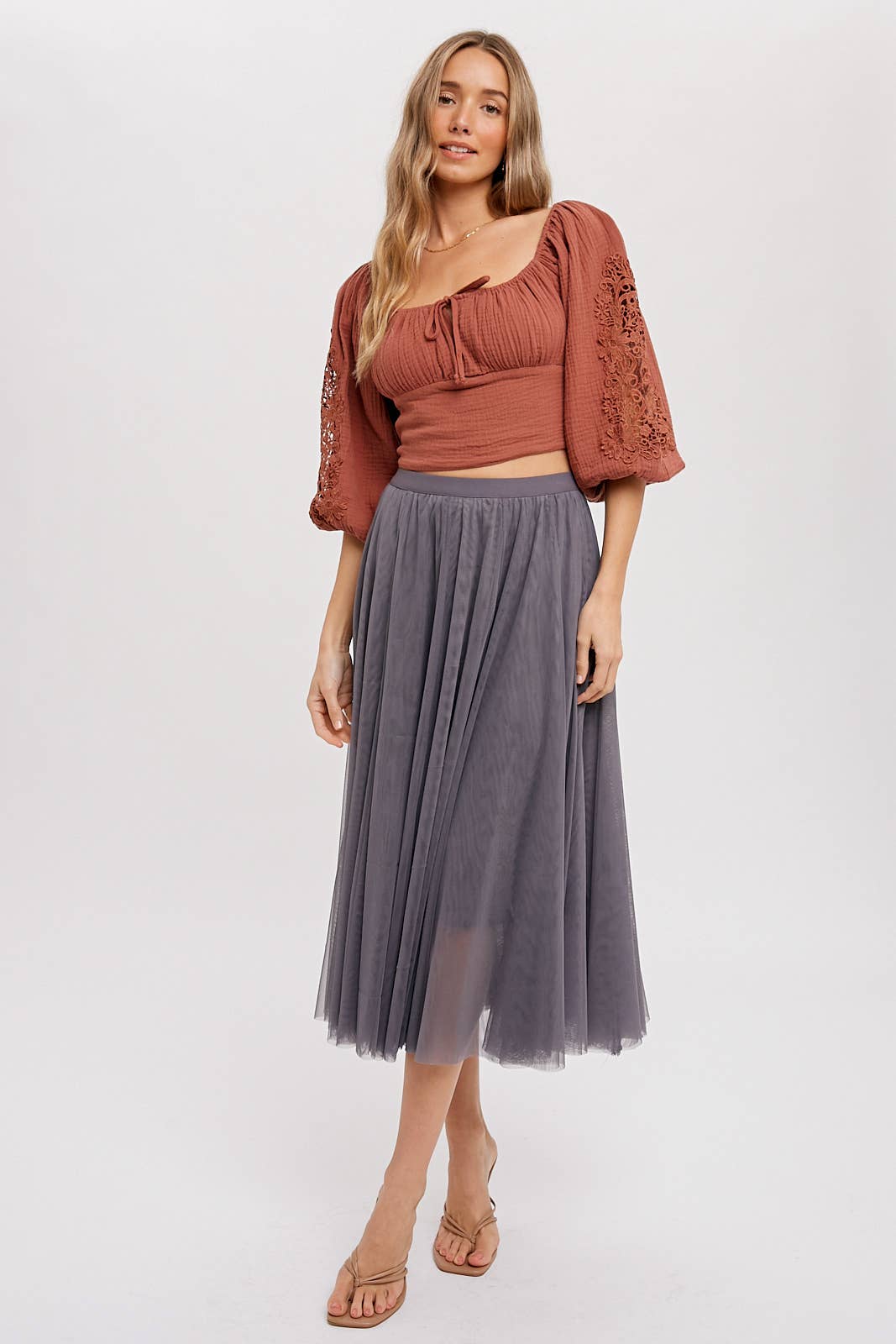 Bluivy - Wholesale Skirt - Women's - TULLE MIDI SKIRT32