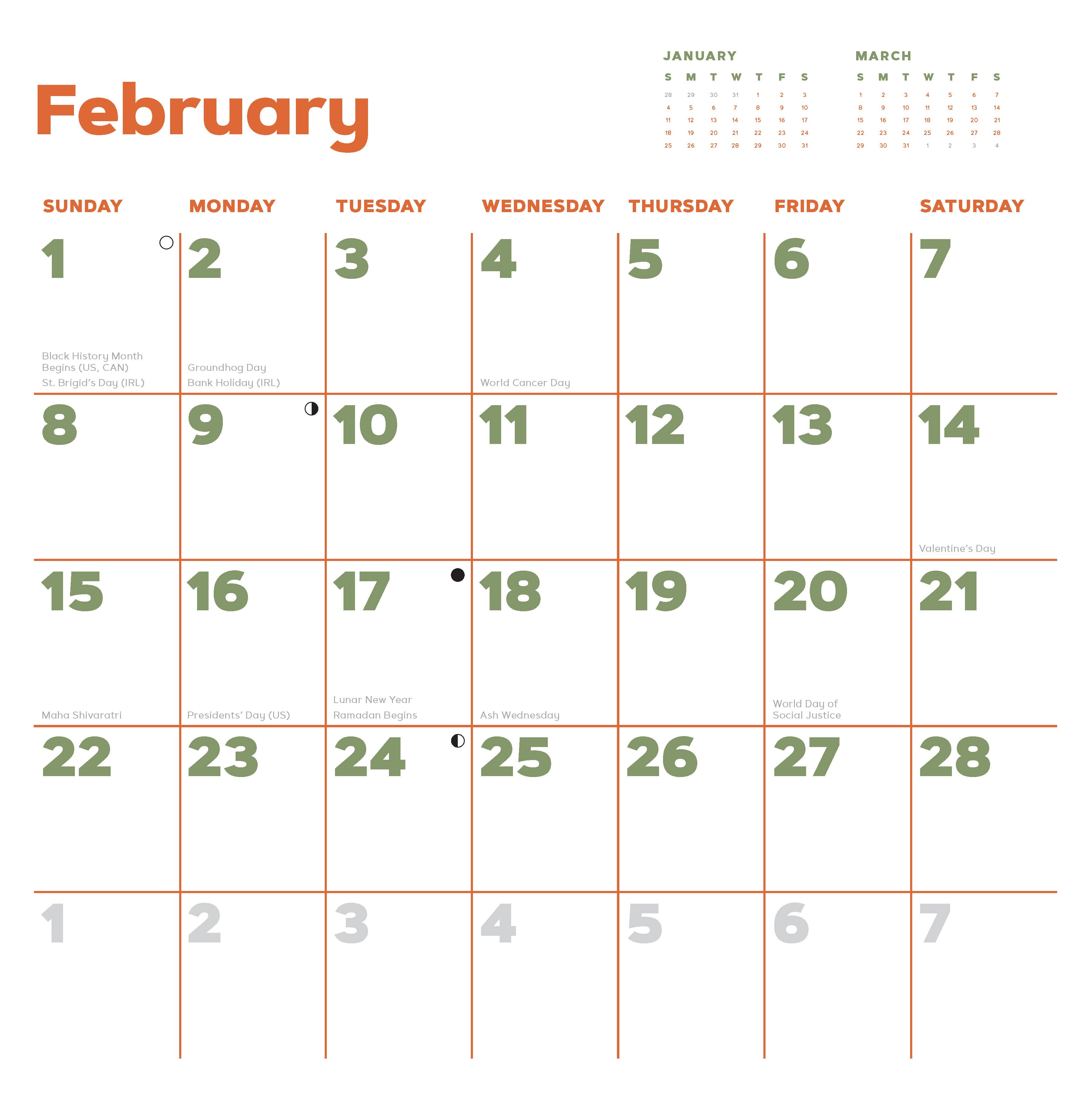 Chronicle Books - Wholesale Calendar - Catffirmations 2026 Wall Calendar3