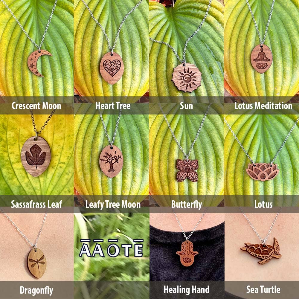 AAOTE - Wholesale Aromatherapy Necklace - Wood Essential Oil Diffuser Minimalistic Necklace0