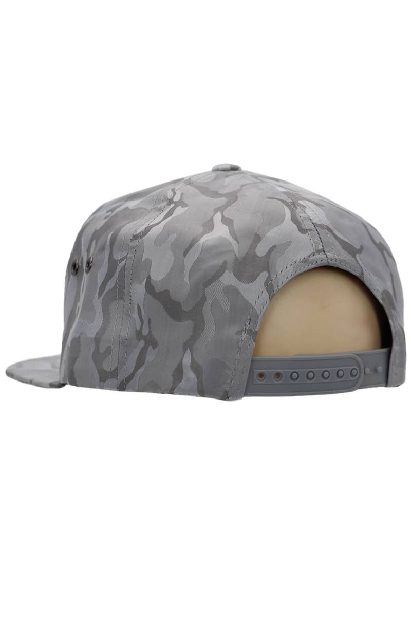 Cap Zone - Wholesale Flat Brim Cap - Men's - Rebellious Biker Skull Camo 7 Panel Snapback5