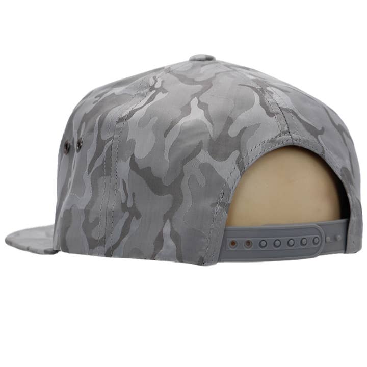 Cap Zone - Wholesale Flat Brim Cap - Men's - Rebellious Biker Skull Camo 7 Panel Snapback5