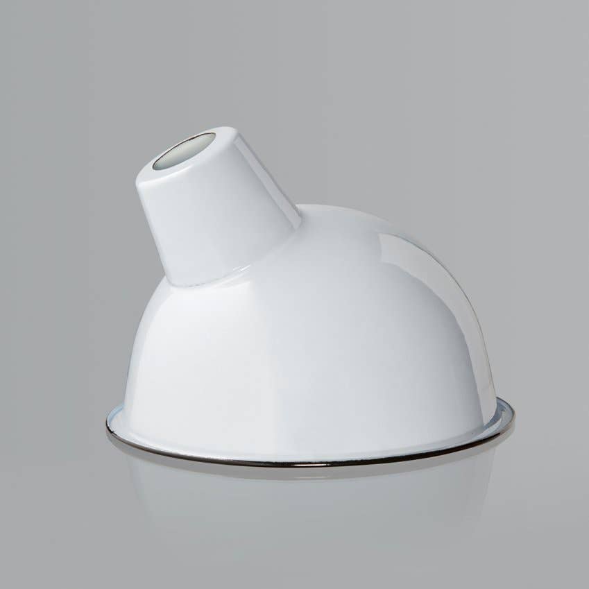 We Are Nook – wholesale Lampshade – Angled Cloche Enamel Lamp Shade White4