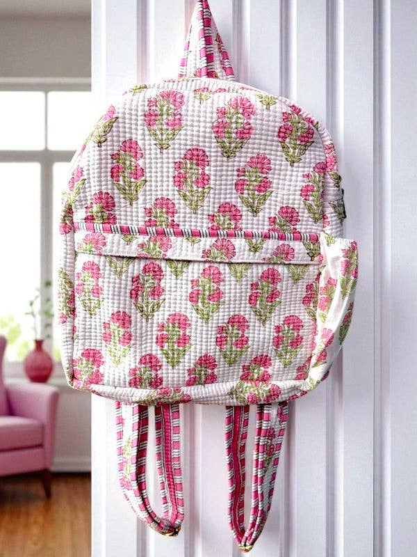 Cassie Rucksack mit rosa Blumenmuster für den Großhandel von Nash Grey