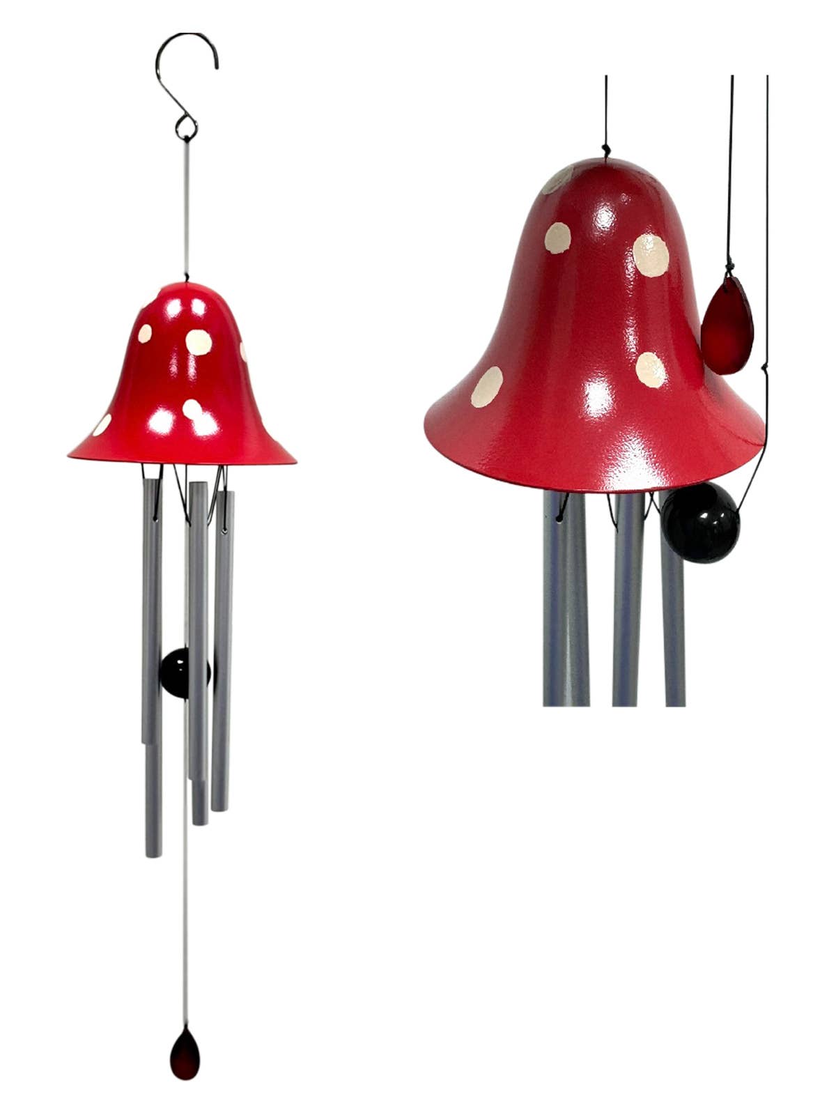 Cubby House by Malmar - Wholesale Wind chime - Glow in the Dark Mushroom Wind Chime 2 Asstd0