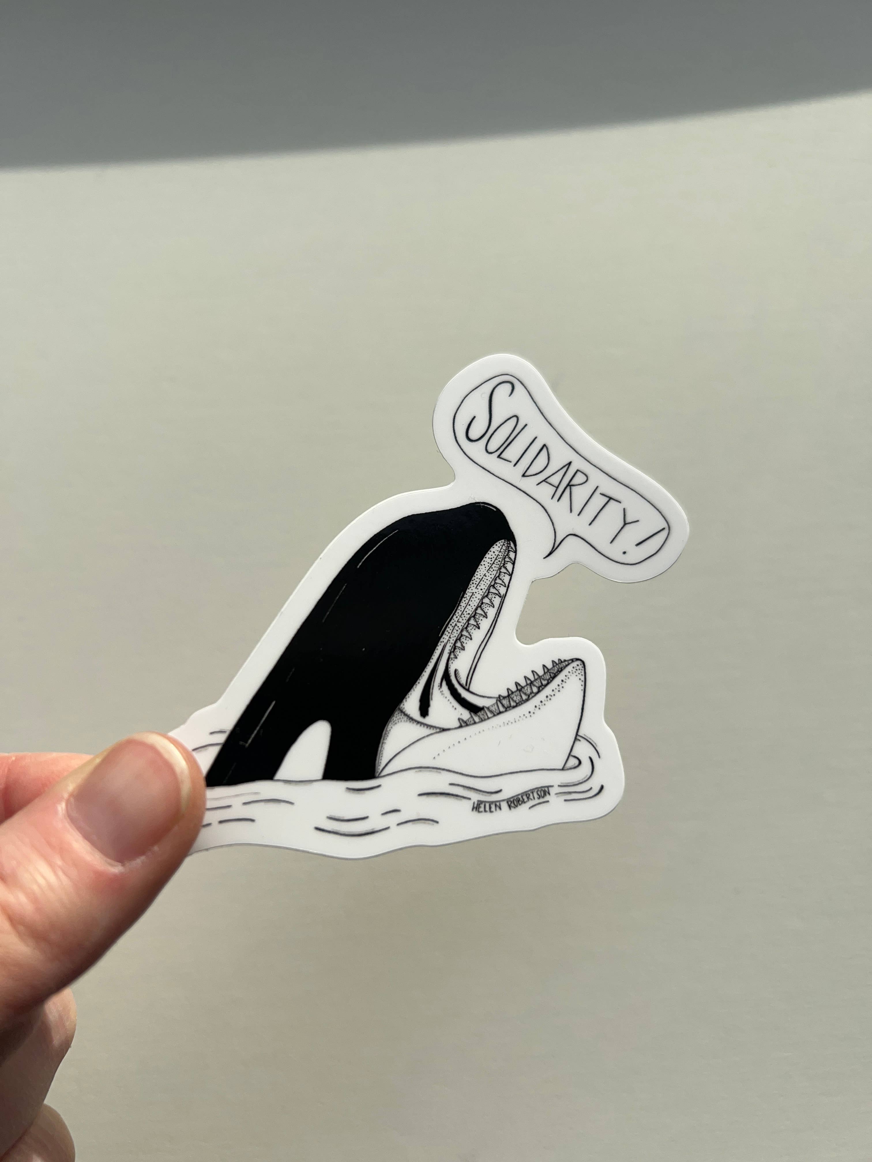 Seven Herons Studio - Wholesale Sticker - Solidarity Orca2