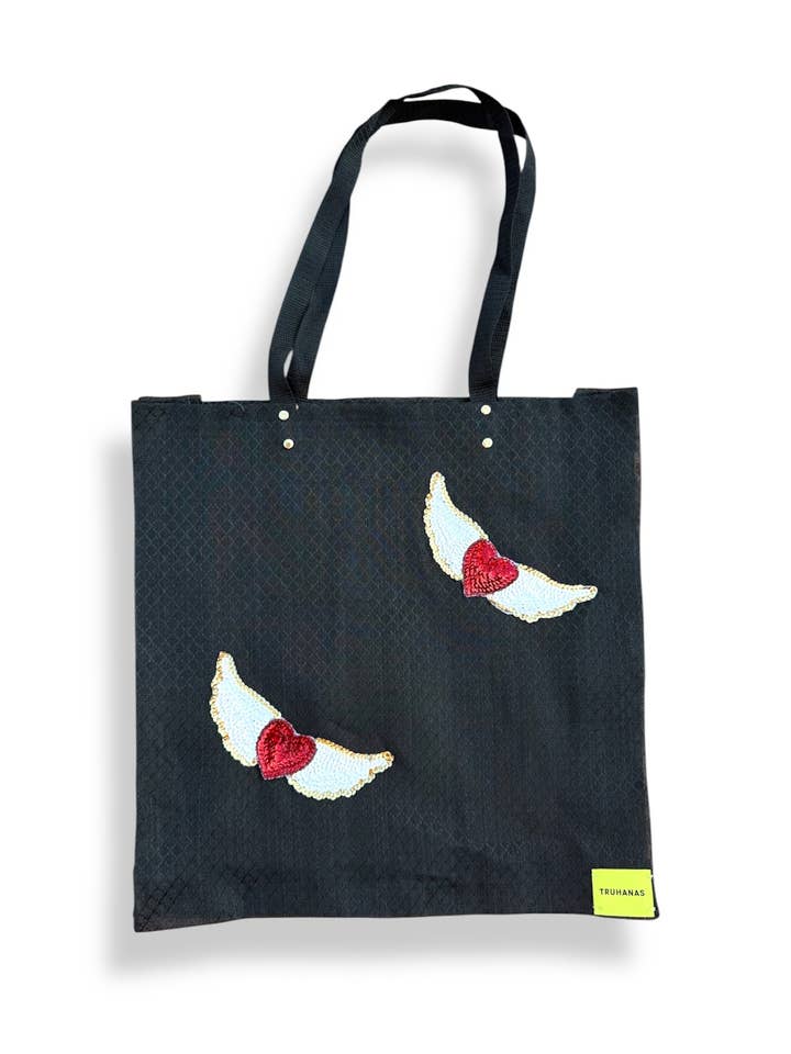 Stor svart toteväska för wholesale av Truhanas