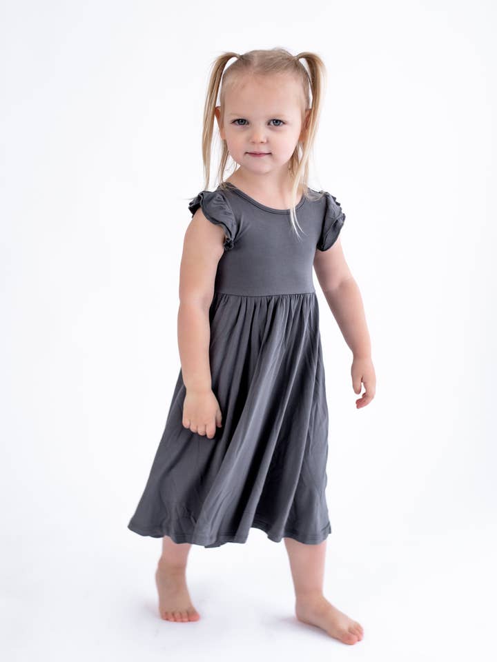 Twilight | Toddler Flutter Dress for wholesale by Bubble Baby