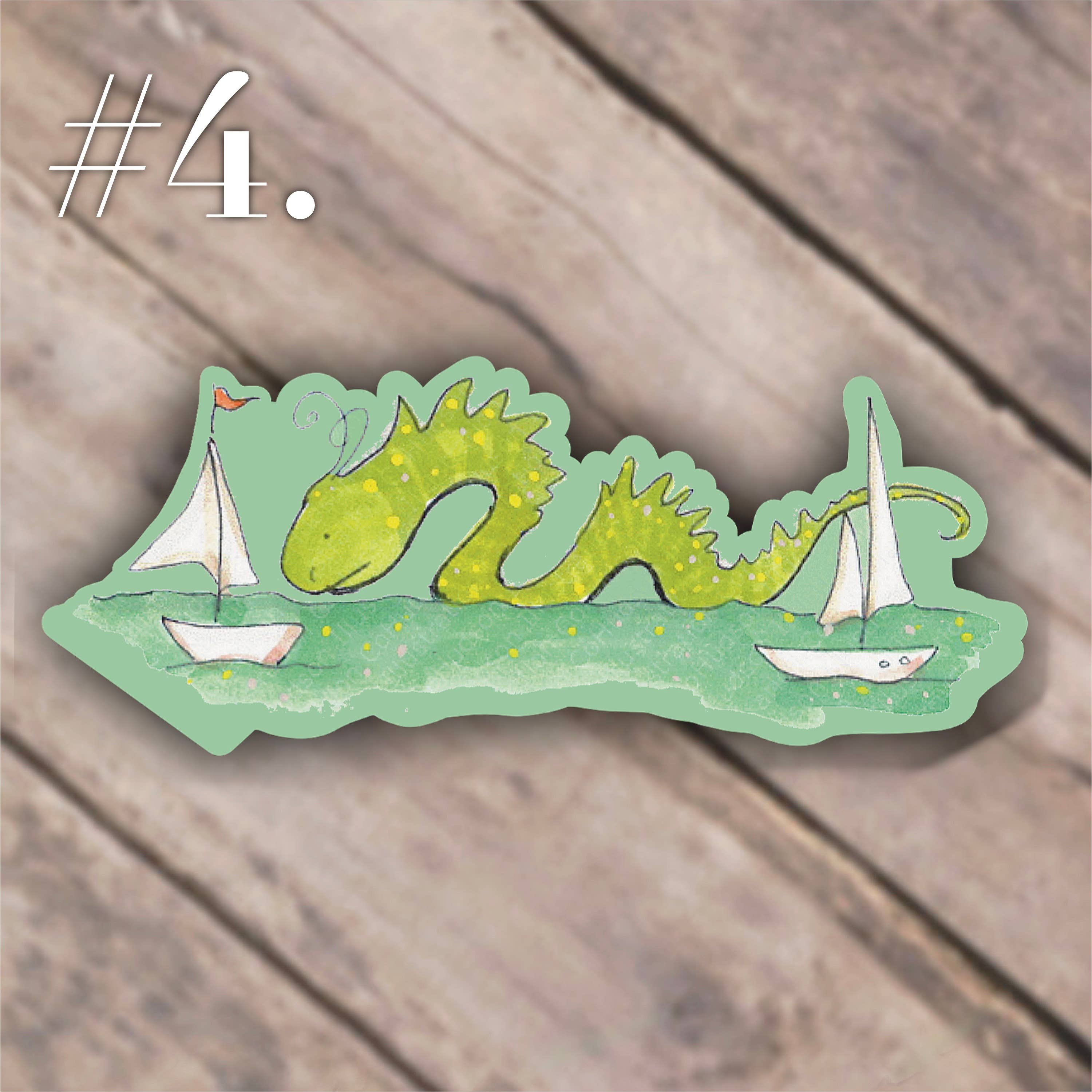 Hudson Illustration Co - About Town Co - Wholesale Sticker - Waterproof Vinyl Sea Monster Stickers - Loch Ness3