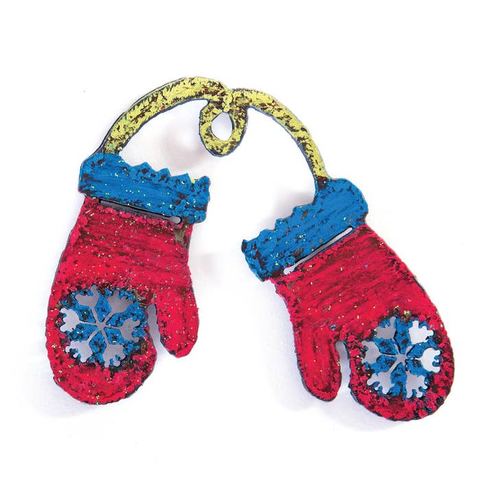 Magnets Mittens winter gifts Christmas holiday recycle USA for wholesale by Whimsies