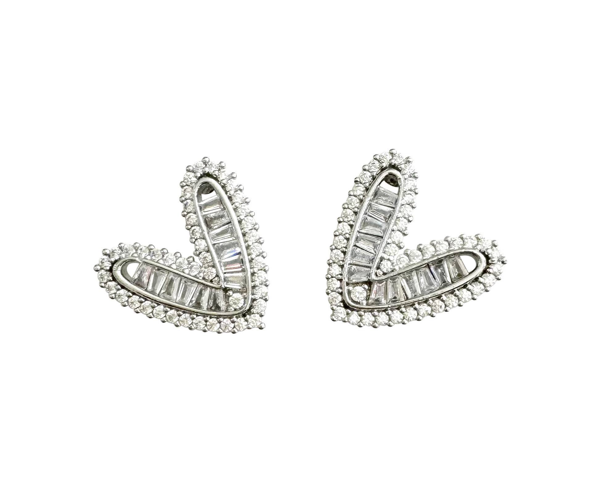 Silber Georgia CZ Herz Ohrstecker für den Großhandel auf Faire0