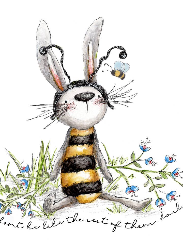 Bumble Bunny Sticker for wholesale by Lizzy & Grace