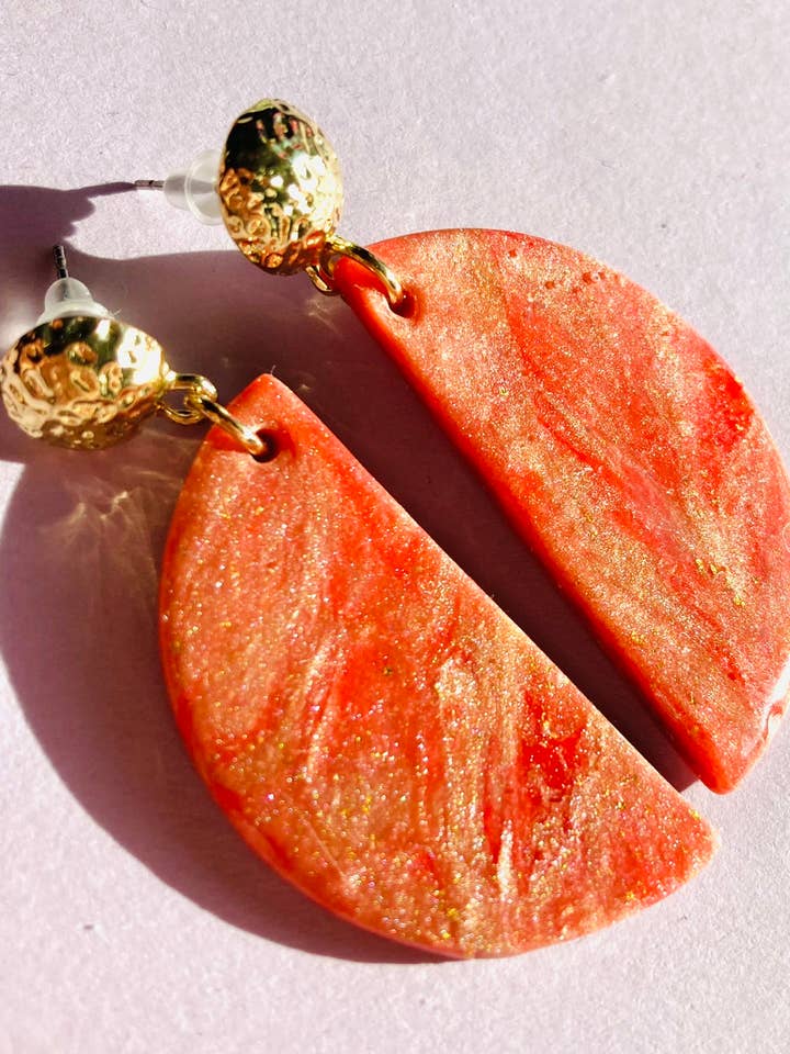 Rose Gold Large Half Circles for wholesale by Studio Khira