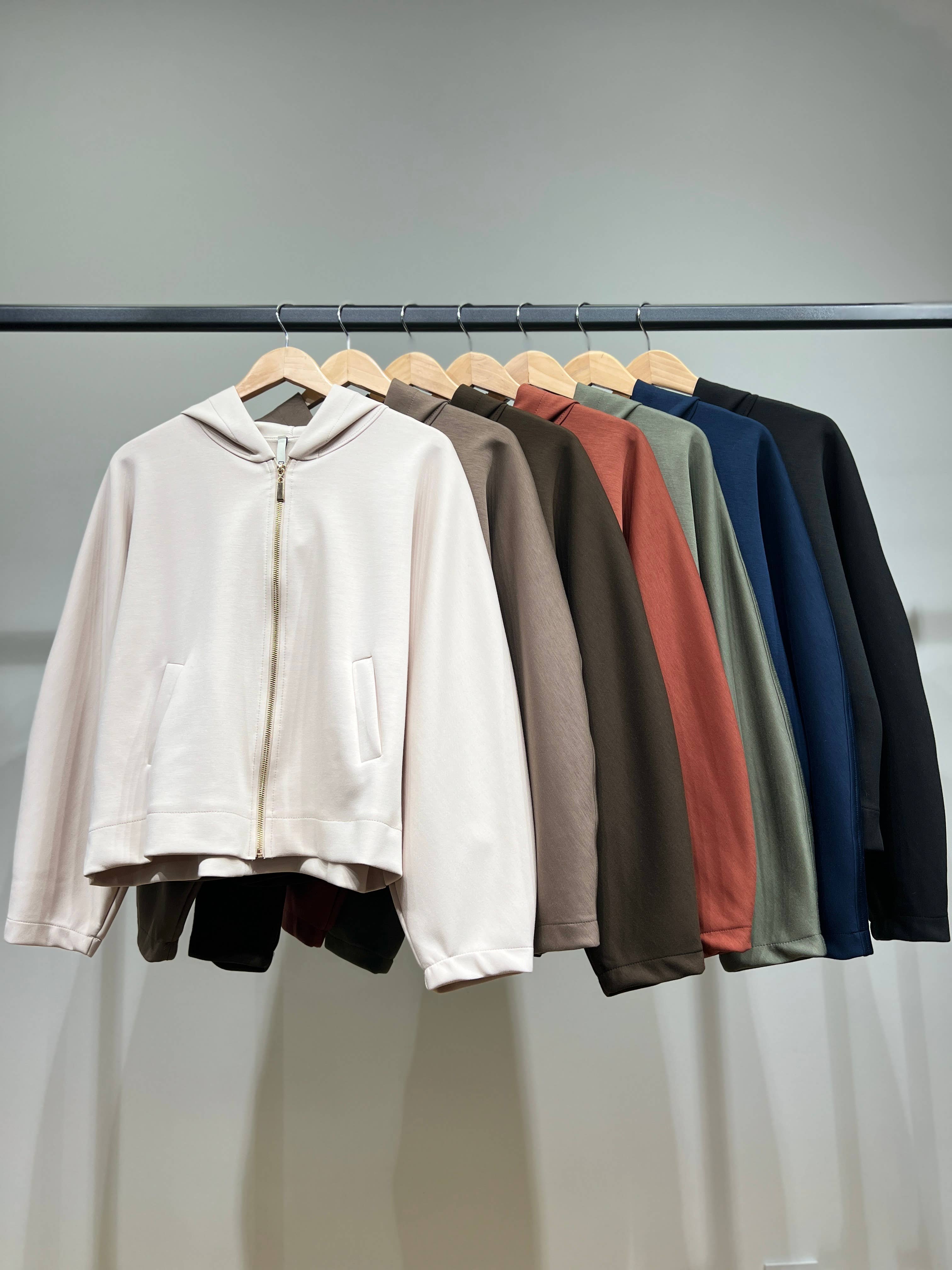 L'Emotion - Vente Sweat à capuche – femme - Sweat à Capuche Zippé Chiné Stretch Poches à Découdre8