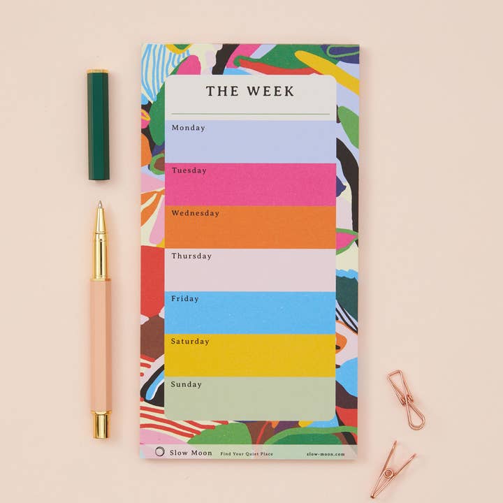 The Week - Jotter de una línea de 7 días - DL para venta al por mayor de Slow Moon