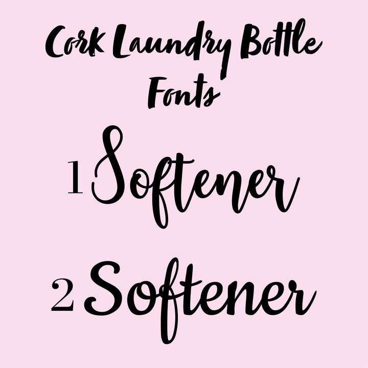 WinsterCreations™ - Wholesale Jar - Personalised Custom Any Wording Clear Glass Cork Storage Laundry Jar Bottle Sticker Label For 1L Bottle (No Bottle Included)1