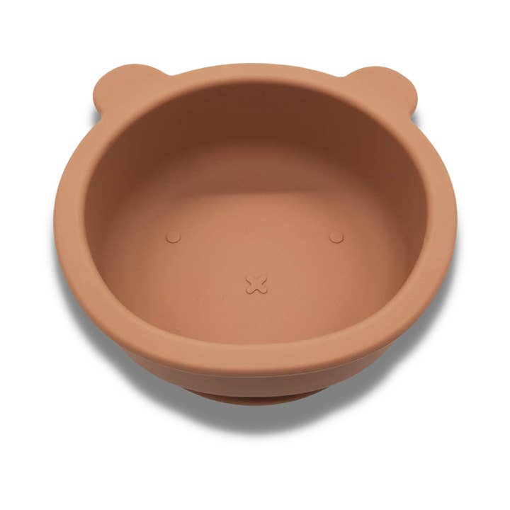 Bear Shaped Bowl - Peachy Brown for wholesale by Eat Well Bebe