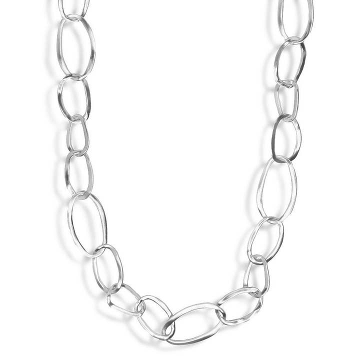 GOLD Chic Oval Links Long Necklace – Fashion Accessory for wholesale on Faire5