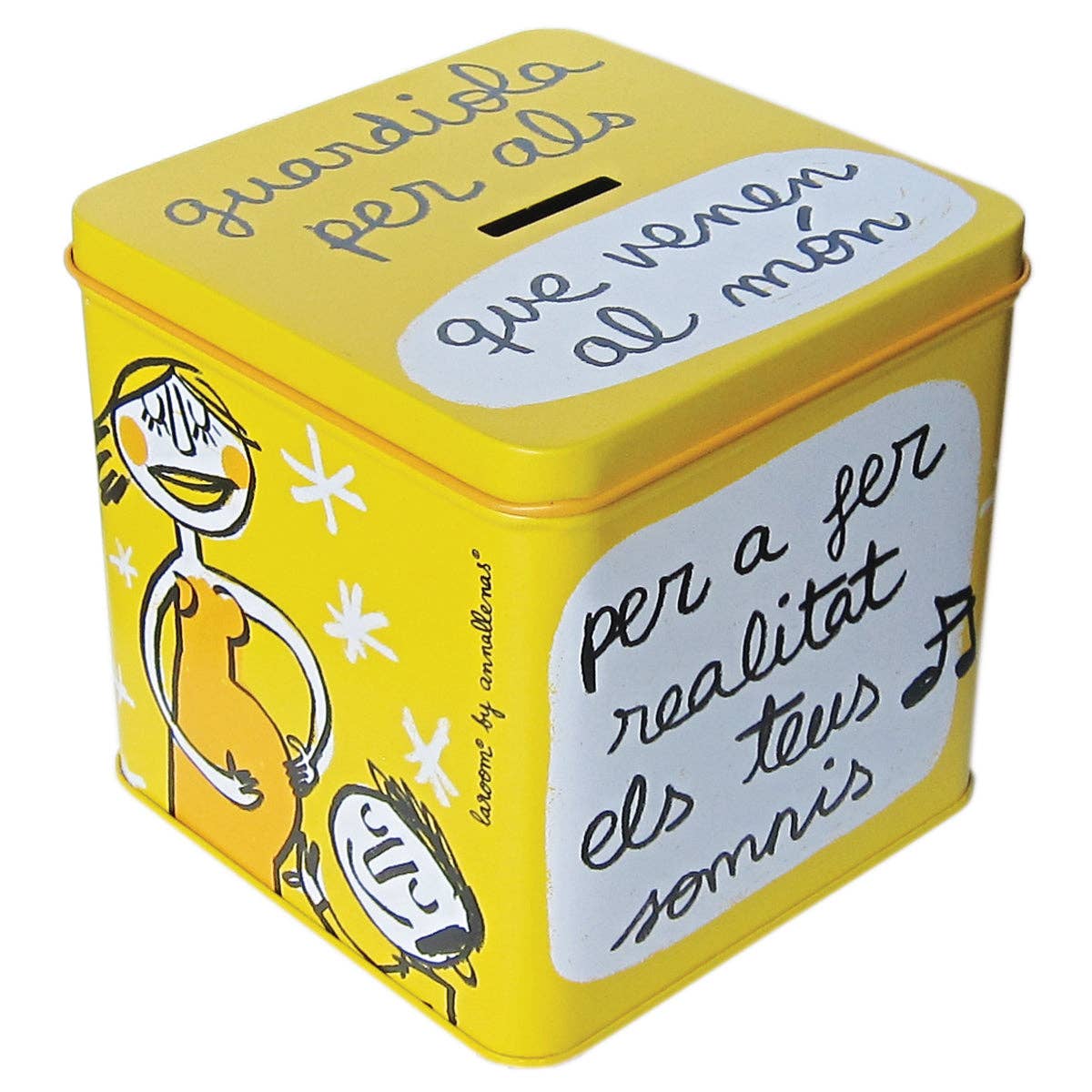 Laroom - Venta al por mayor Huchas - Niños y bebés - Metal coin box "per als que venen"0