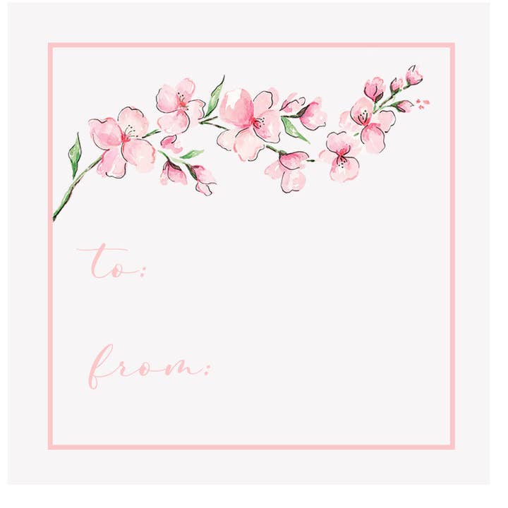 Cherry Blossom Gift Tag for wholesale by Brake Ink Stationery