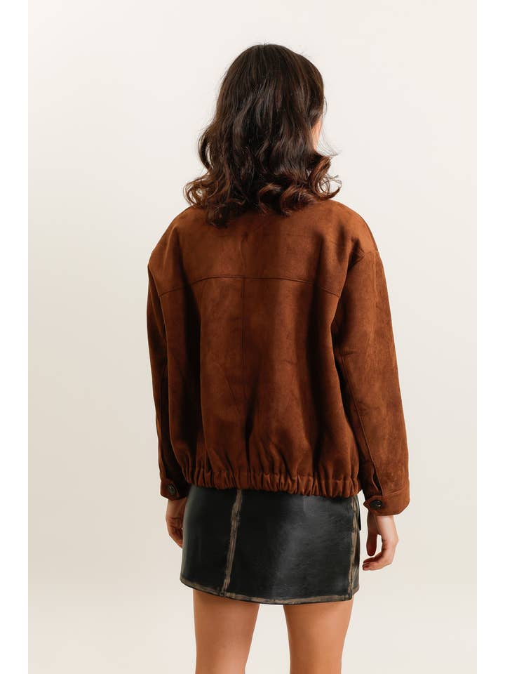 Brown 5957 SUEDE JACKET for wholesale on Faire3