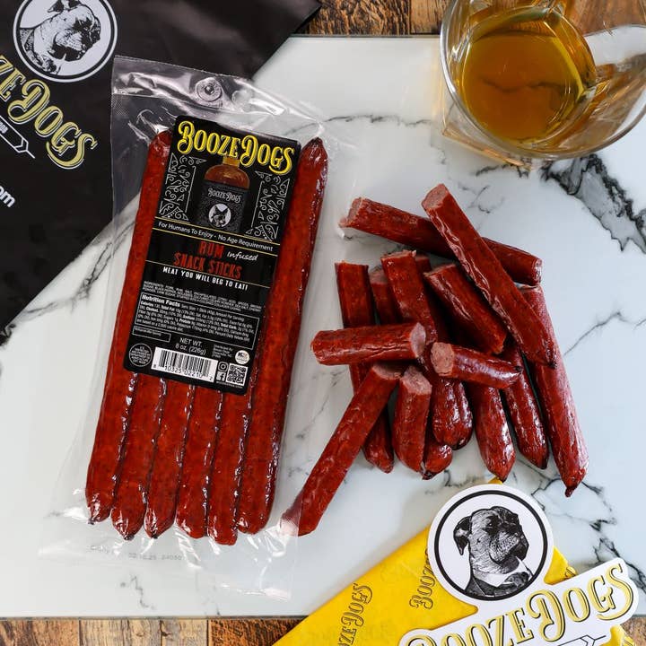 Booze Dogs - Wholesale Jerky - Rum Snack Meat Sticks (Pork, Charcuterie)