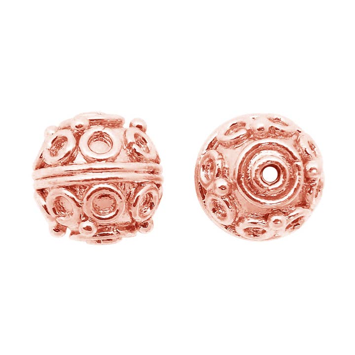 Bali Designs – Engroshandel Vedhæng/charm – BRG-135 Rose guld Overlay Bali perle0