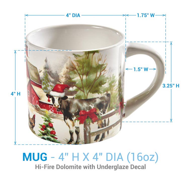 Park Designs - Wholesale Coffee mug - Christmas At The Farm Mug3