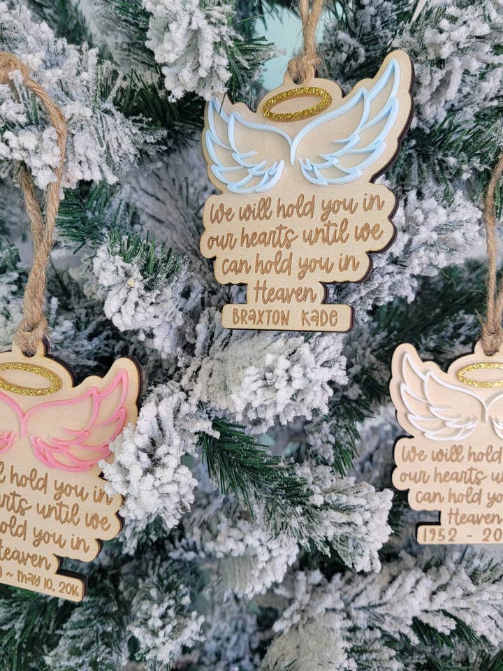 Angel Wing Ornament - Infant Loss - bereavement - memorial for wholesale by Cotton Slate