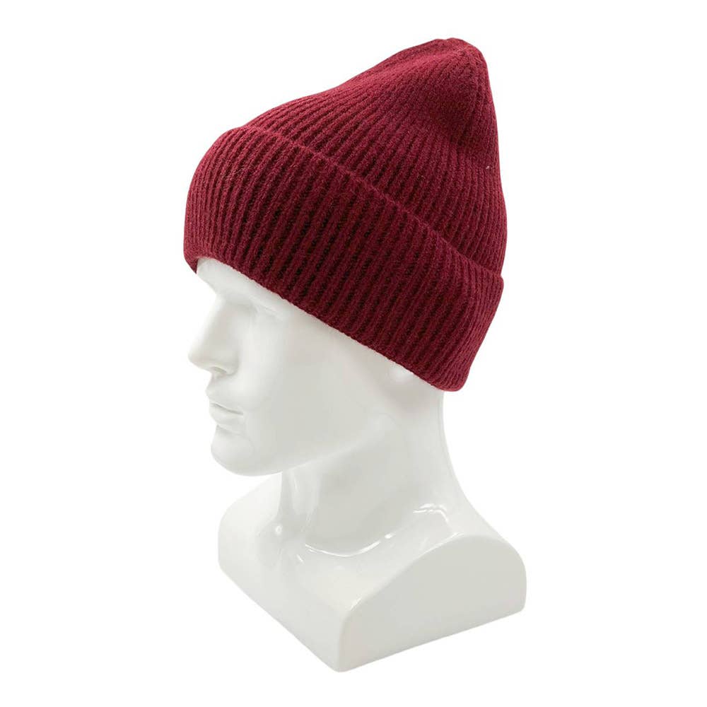 Sensibling Corp. - Venta al por mayor Gorro de lana - Unisex - Gorro de punto acanalado liso con puños33