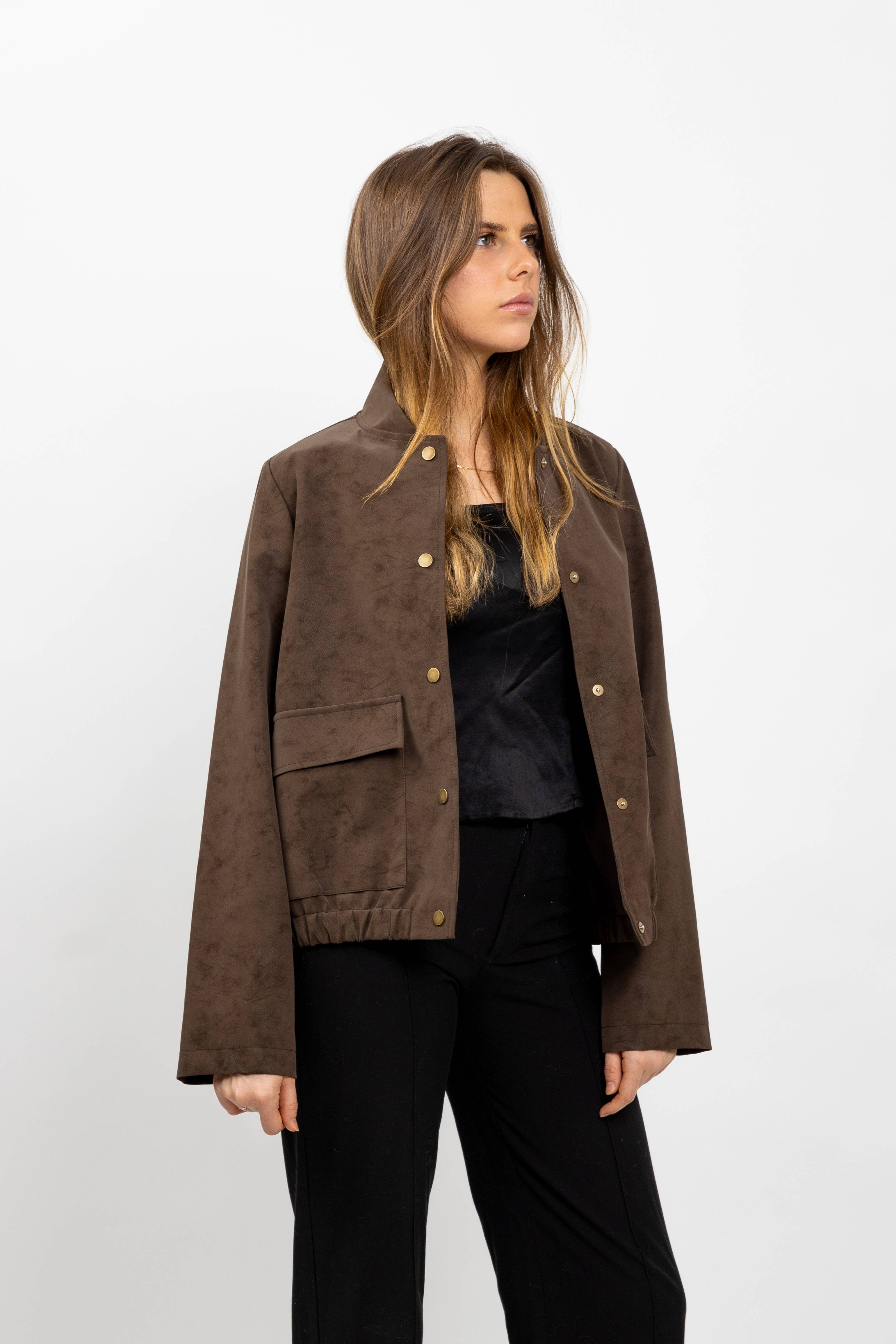 KZELL PARIS - Vente Veste – femme - VESTE BLOUSON EFFET DAIM IMPERMÉABLE5