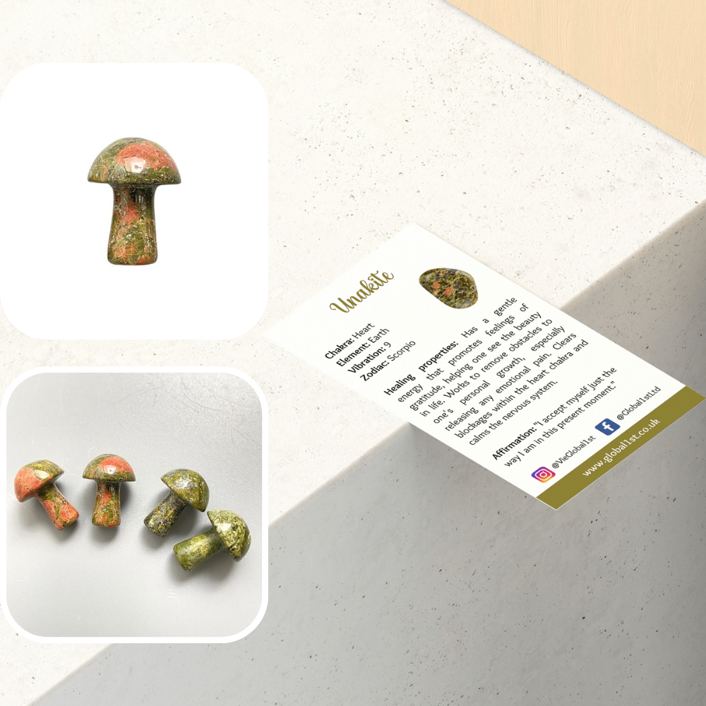 VIE - Wholesale Spiritual Stone/Crystal - Crystal Mushroom, 2cm35